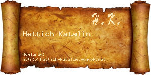 Hettich Katalin névjegykártya